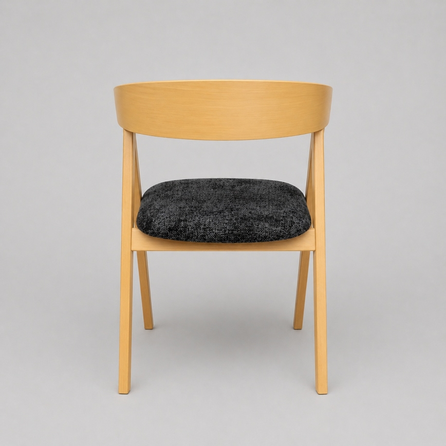 Sedia da pranzo LUSO rovere/nera