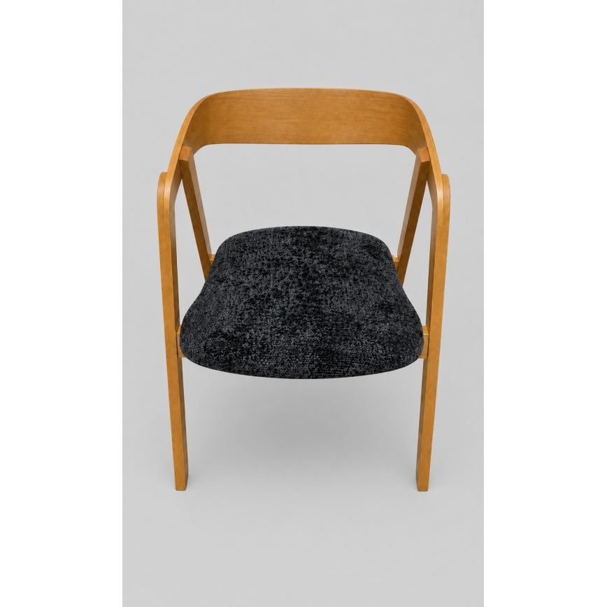 Sedia da pranzo LUSO rovere/nera