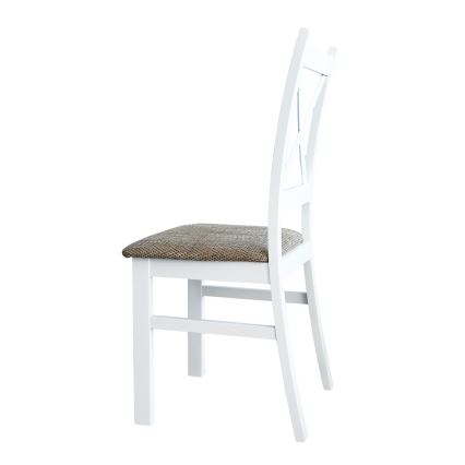 Sedia da pranzo NATE bianco/marrone