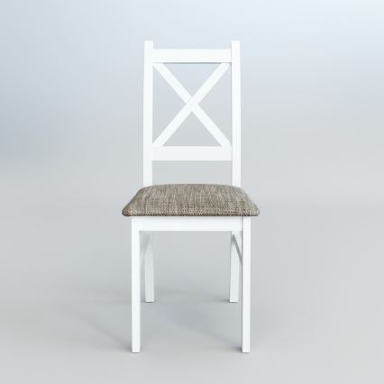 Sedia da pranzo NATE bianco/marrone