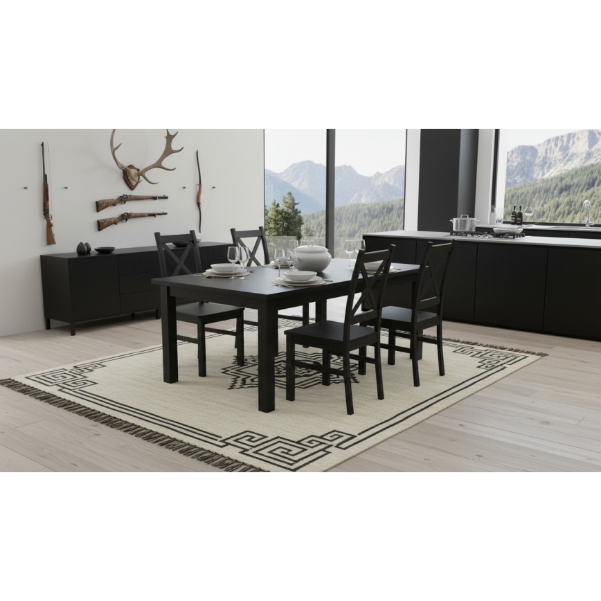 Sedia da pranzo NATE nera