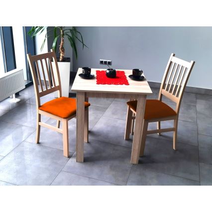 Sedia da pranzo SIMON faggio/arancione