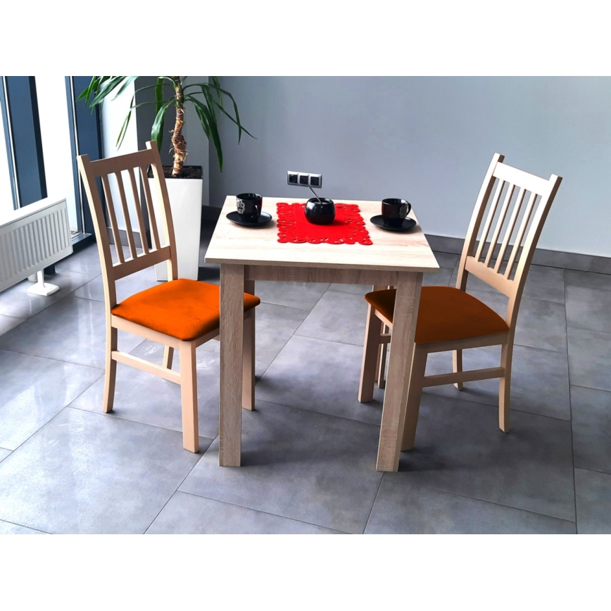 Sedia da pranzo SIMON faggio/arancione