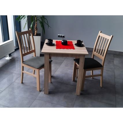 Sedia da pranzo SIMON faggio/grigio scuro
