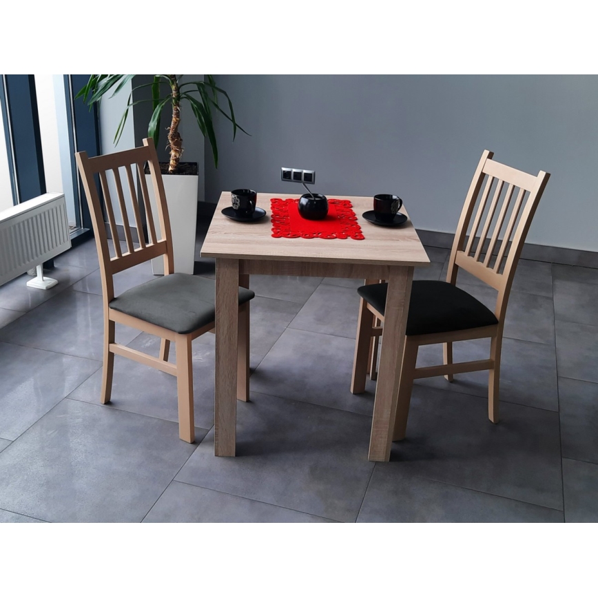 Sedia da pranzo SIMON faggio/grigio scuro