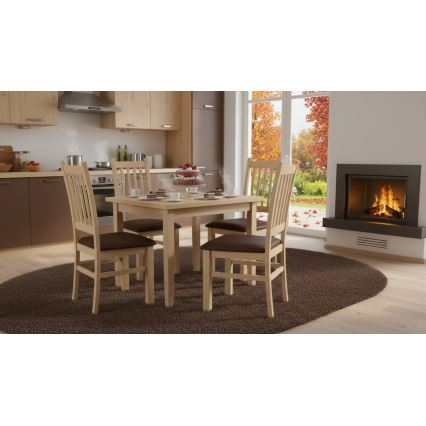 Sedia da pranzo SIMON in faggio, marrone scuro