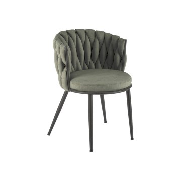 Sedia da pranzo TILOQ 1 pz verde oliva