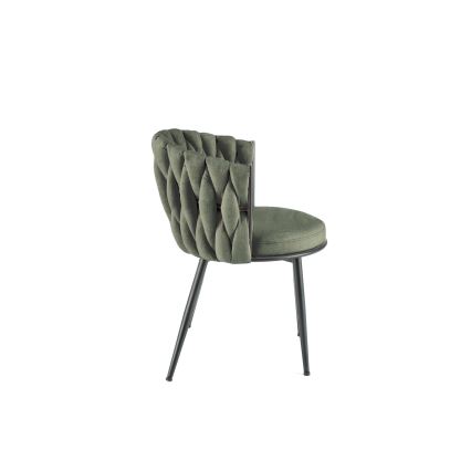 Sedia da pranzo TILOQ 1 pz verde oliva