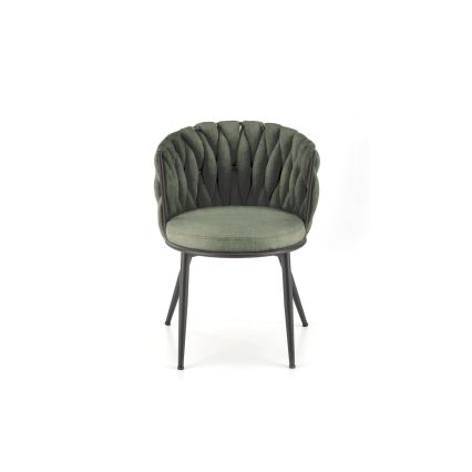 Sedia da pranzo TILOQ 1 pz verde oliva
