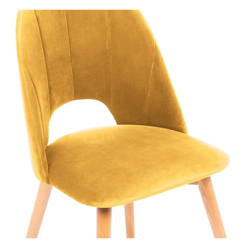 Sedia da pranzo TINO 86x48 cm giallo/faggio