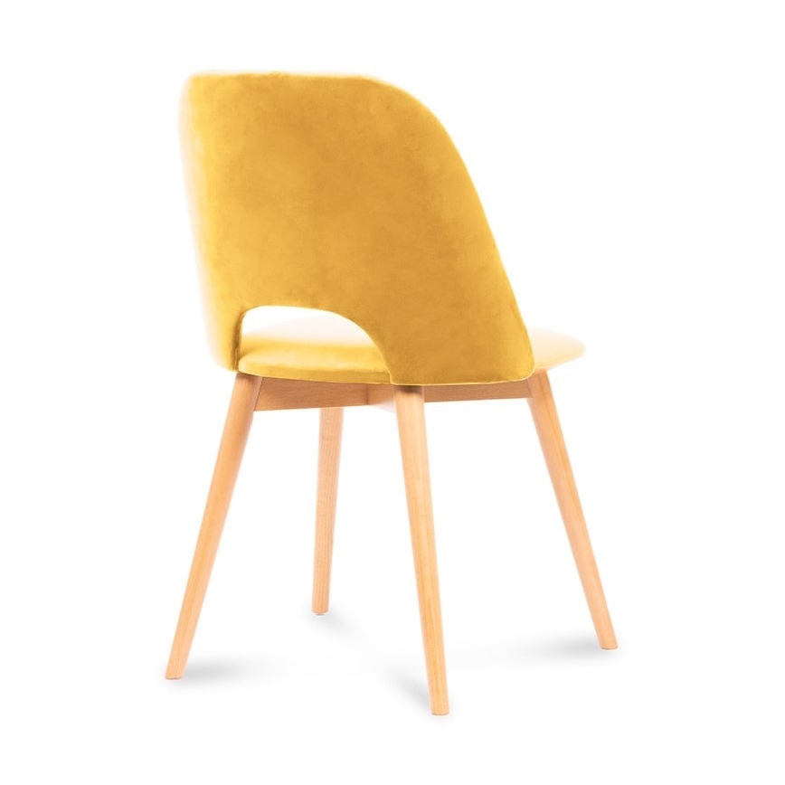 Sedia da pranzo TINO 86x48 cm giallo/faggio