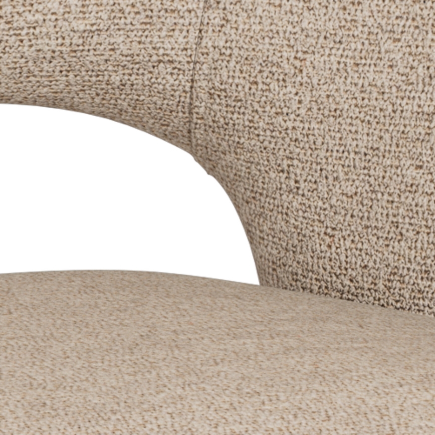 Sedia da pranzo con braccioli TORI beige