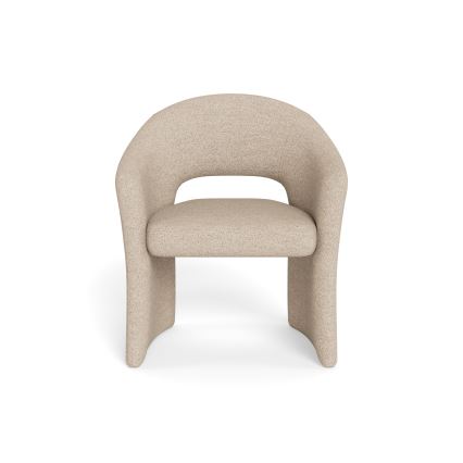 Sedia da pranzo con braccioli TORI beige