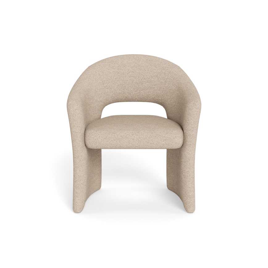 Sedia da pranzo con braccioli TORI beige