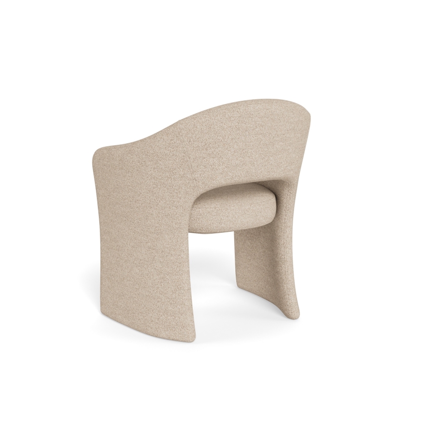 Sedia da pranzo con braccioli TORI beige