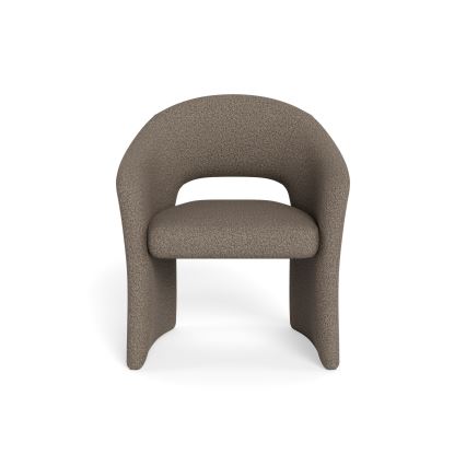 Sedia da pranzo con braccioli TORI taupe