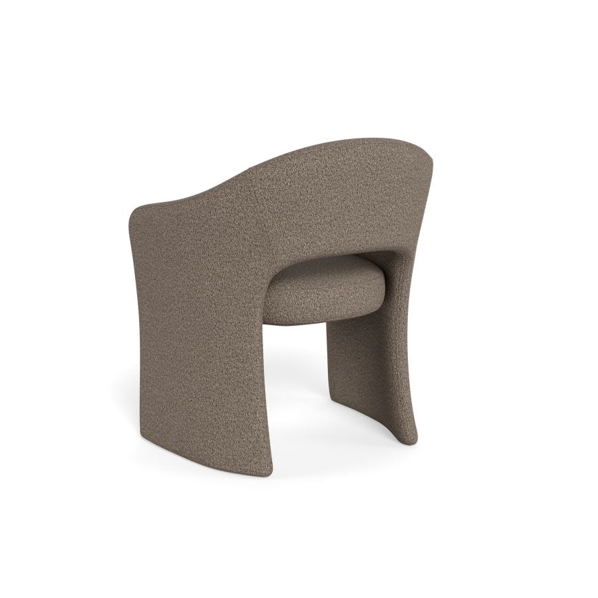 Sedia da pranzo con braccioli TORI taupe