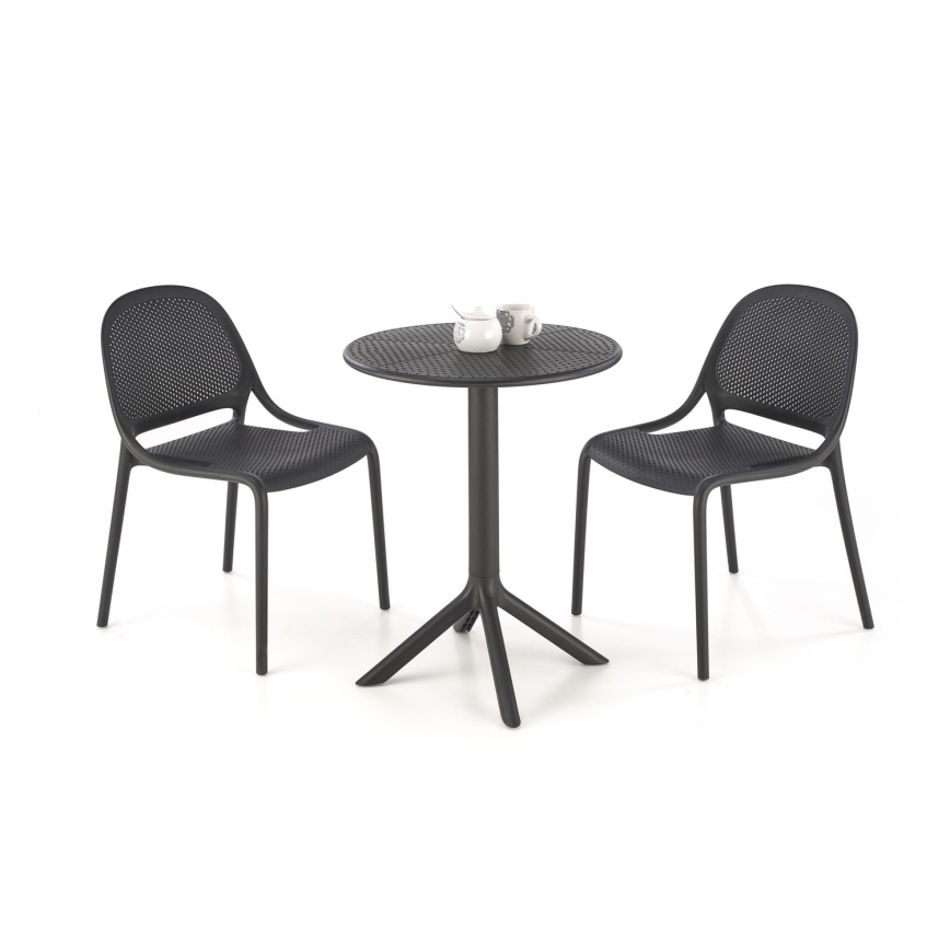 Sedia da pranzo VERUS 1 pezzo nera