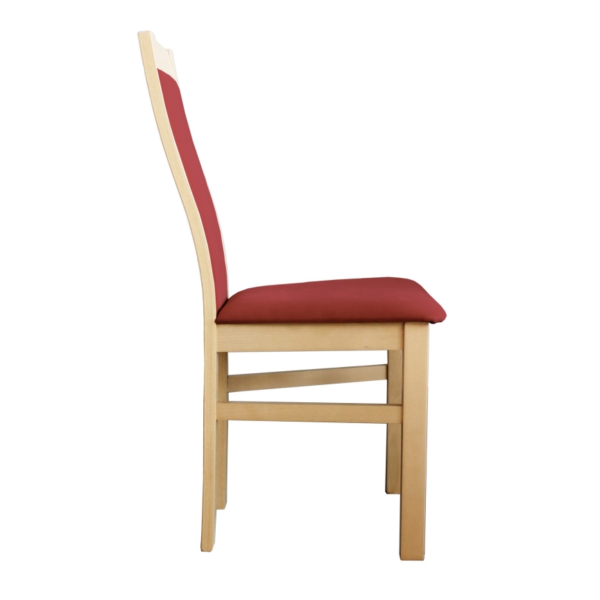Sedia da pranzo ZOE faggio/rosso