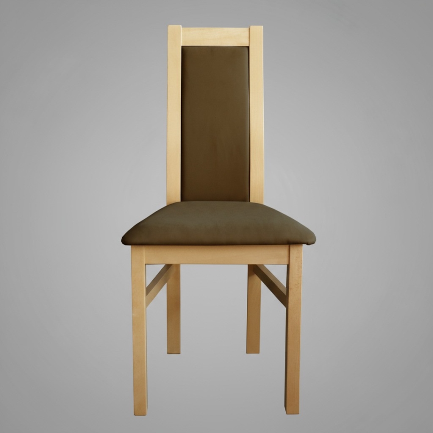 Sedia da pranzo ZOE rovere/marrone scuro