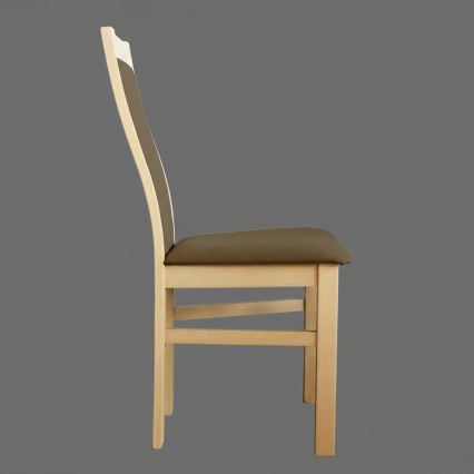 Sedia da pranzo ZOE rovere/marrone scuro