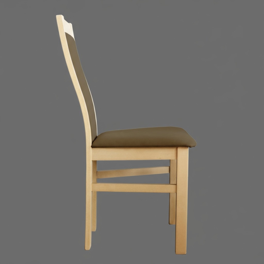 Sedia da pranzo ZOE rovere/marrone scuro