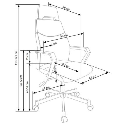 Sedia da ufficio ELUN nera/grigia