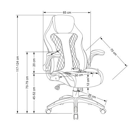 Sedia da ufficio HAME nera/grigia