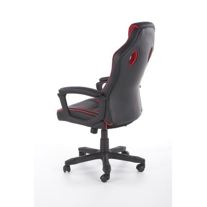 Sedia da ufficio HELO nera/rossa