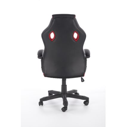 Sedia da ufficio HELO nera/rossa