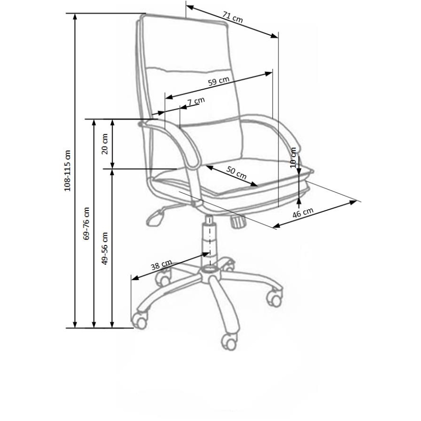 Sedia da ufficio LOMI nera
