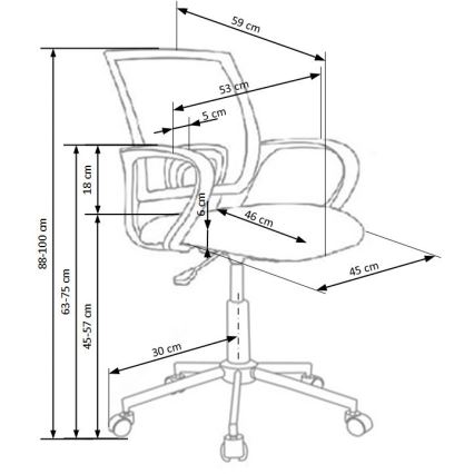 Sedia da ufficio SIRAQ multicolore