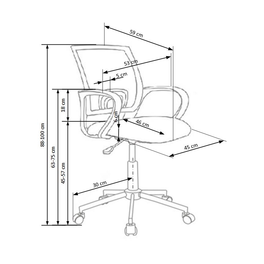 Sedia da ufficio SIRAQ multicolore
