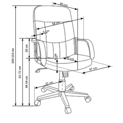 Sedia da ufficio ZIRUQ nera