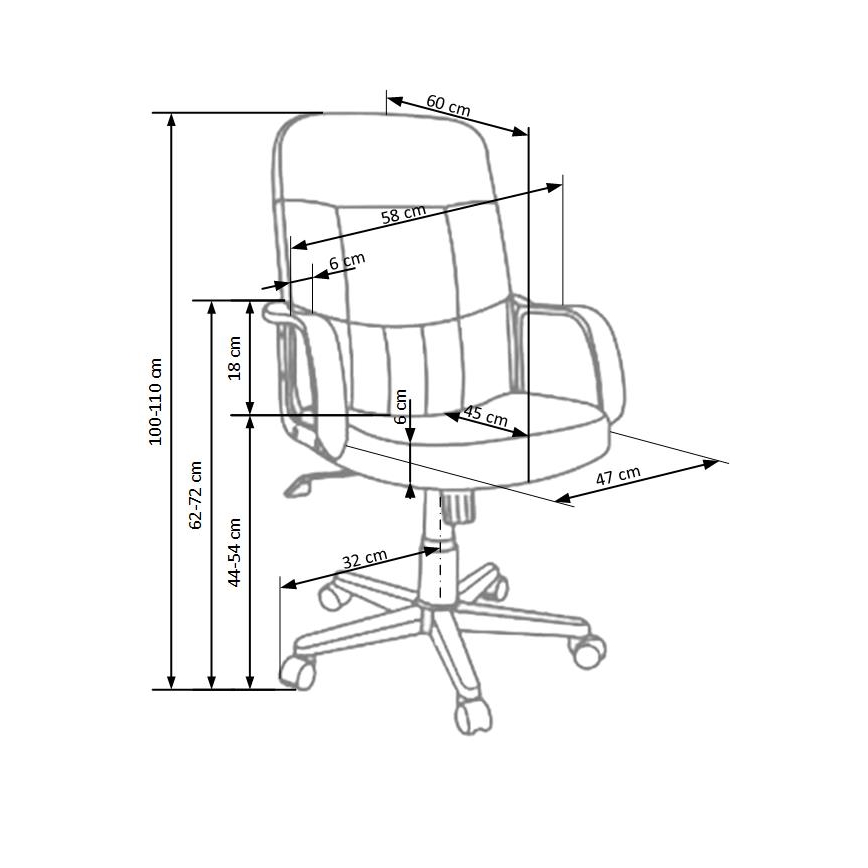 Sedia da ufficio ZIRUQ nera