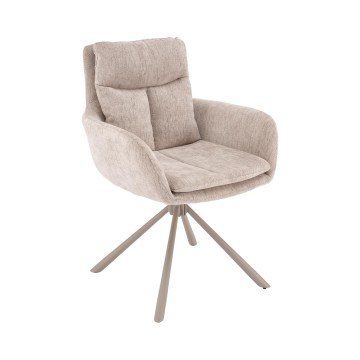Sedia girevole da pranzo HALSA 1 pz beige