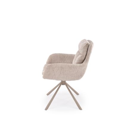 Sedia girevole da pranzo HALSA 1 pz beige