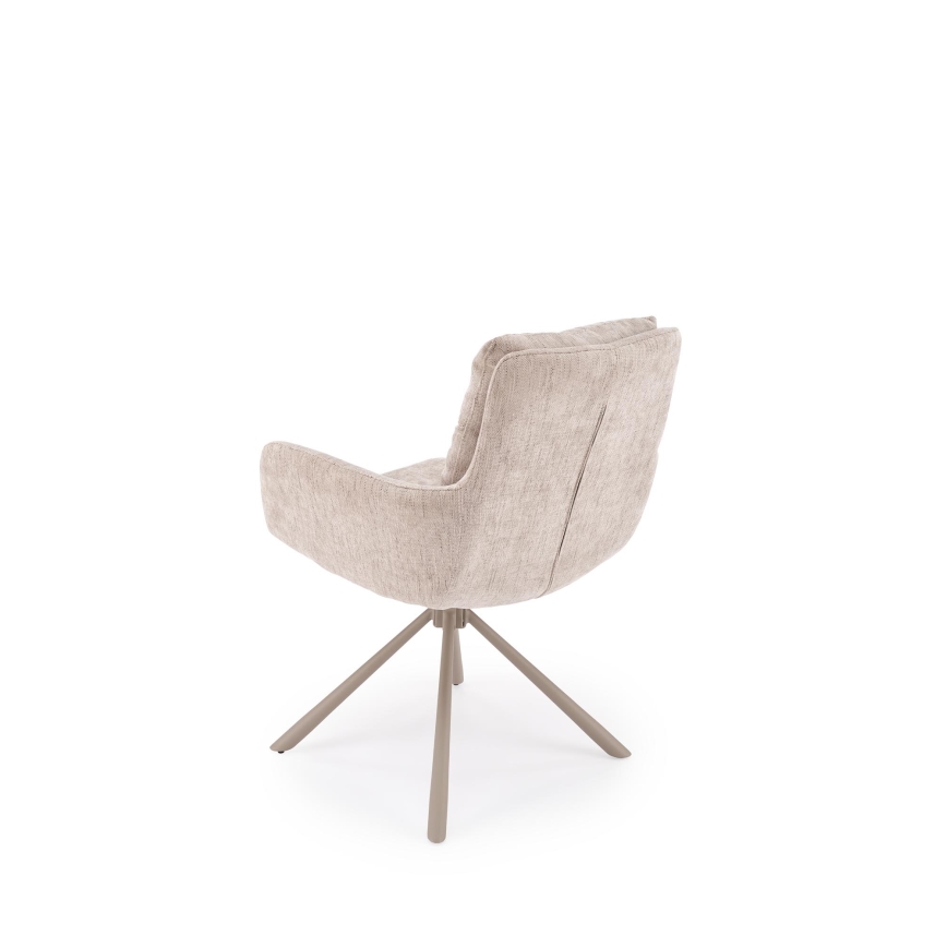 Sedia girevole da pranzo HALSA 1 pz beige