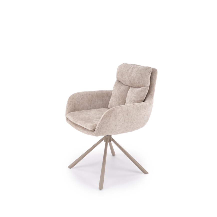 Sedia girevole da pranzo HALSA 1 pz beige
