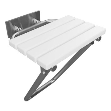 Sedile da doccia 44 x 46 cm, acciaio inossidabile/argento