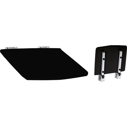 Sedile per doccia 35x7 cm argento/nero