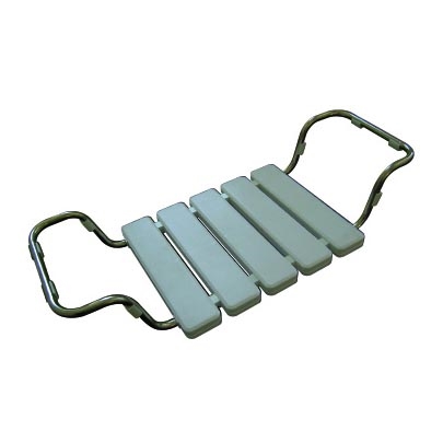 Sedile per vasca 84x13 cm argento/bianco
