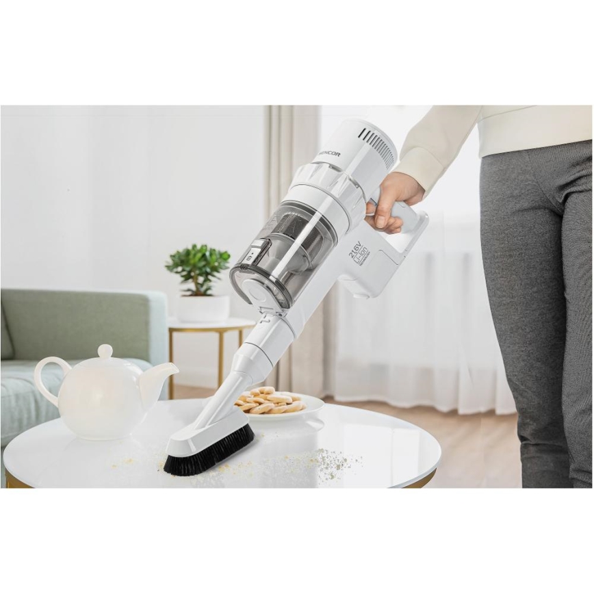 Sencor - Aspirapolvere a batteria 2in1 250W/2200 mAh bianco