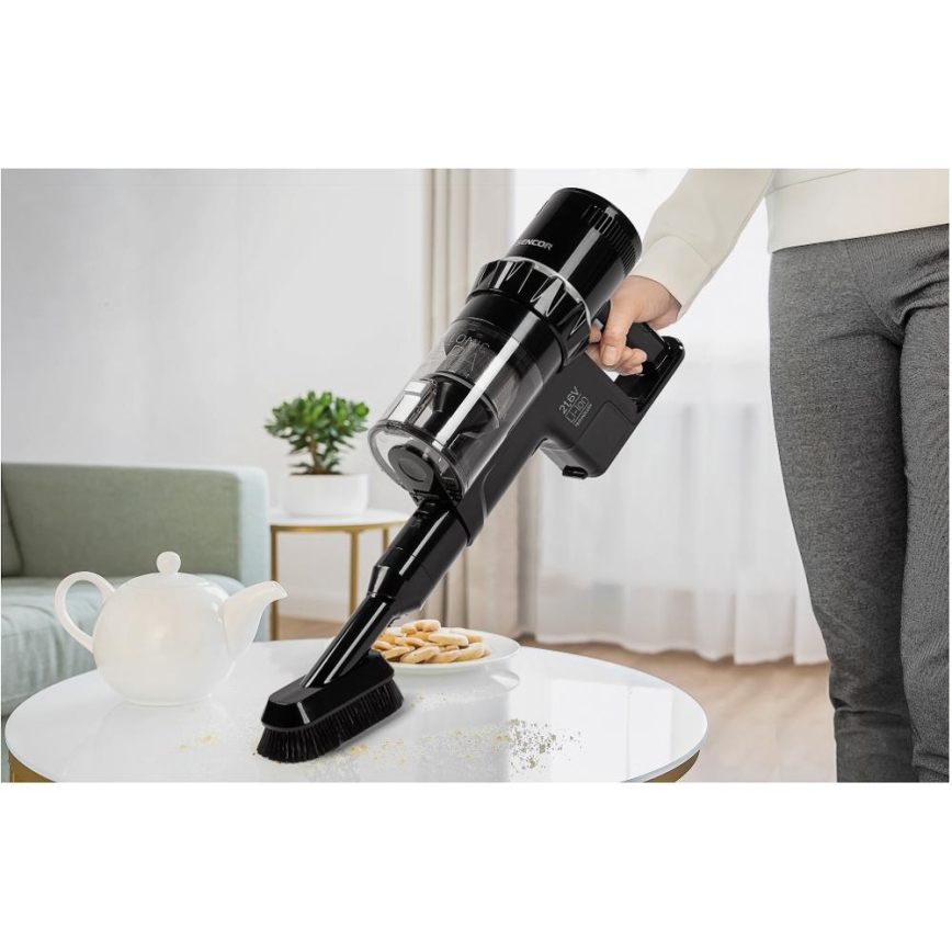 Sencor - Aspirapolvere a batteria 2in1 250W/2200 mAh nero