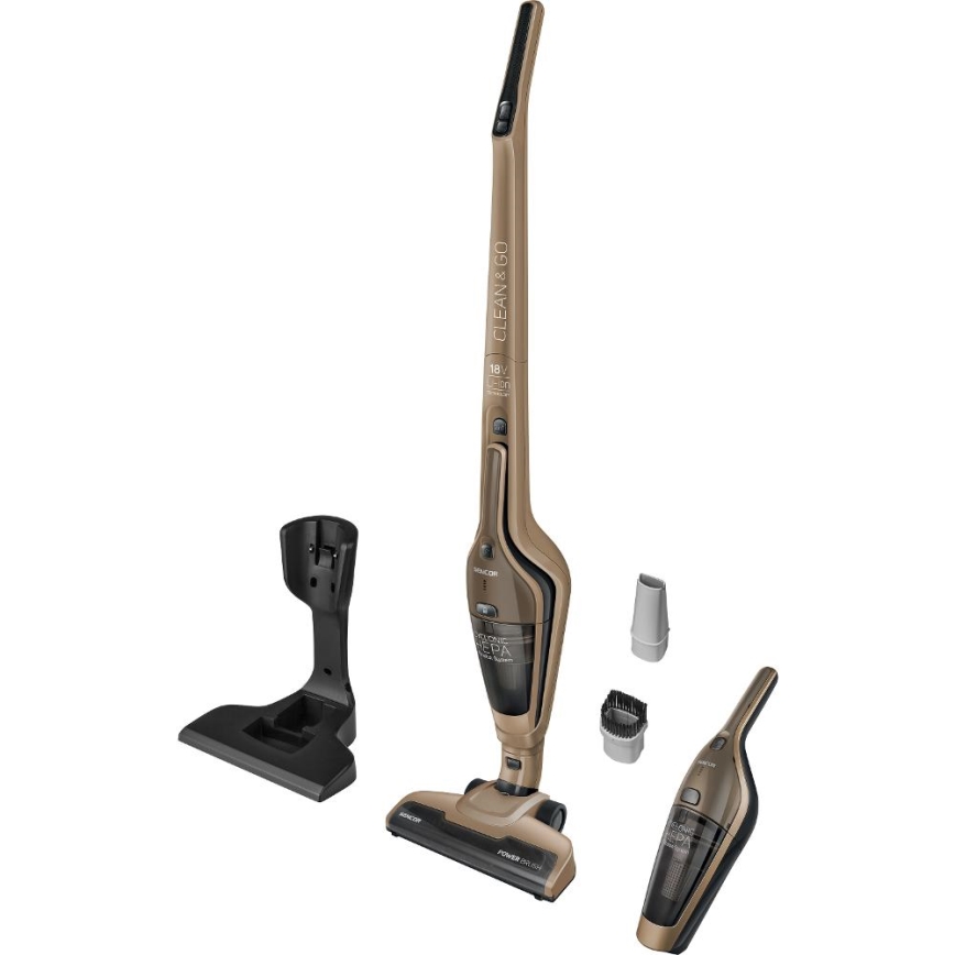 Sencor - Aspirapolvere a scopa senza fili 2 in 1 100W/2000 mAh beige