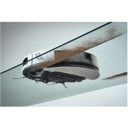 Sencor - Aspirapolvere robot smart con uno spazzolone 2in1 28W/2600 mAh Wi-Fi bianco + telecomando