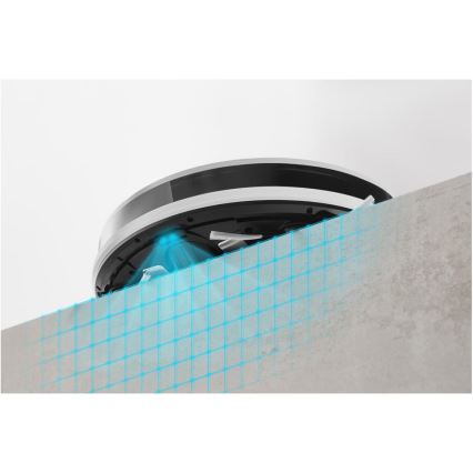 Sencor - Aspirapolvere robot smart con uno spazzolone 2in1 28W/2600 mAh Wi-Fi bianco + telecomando