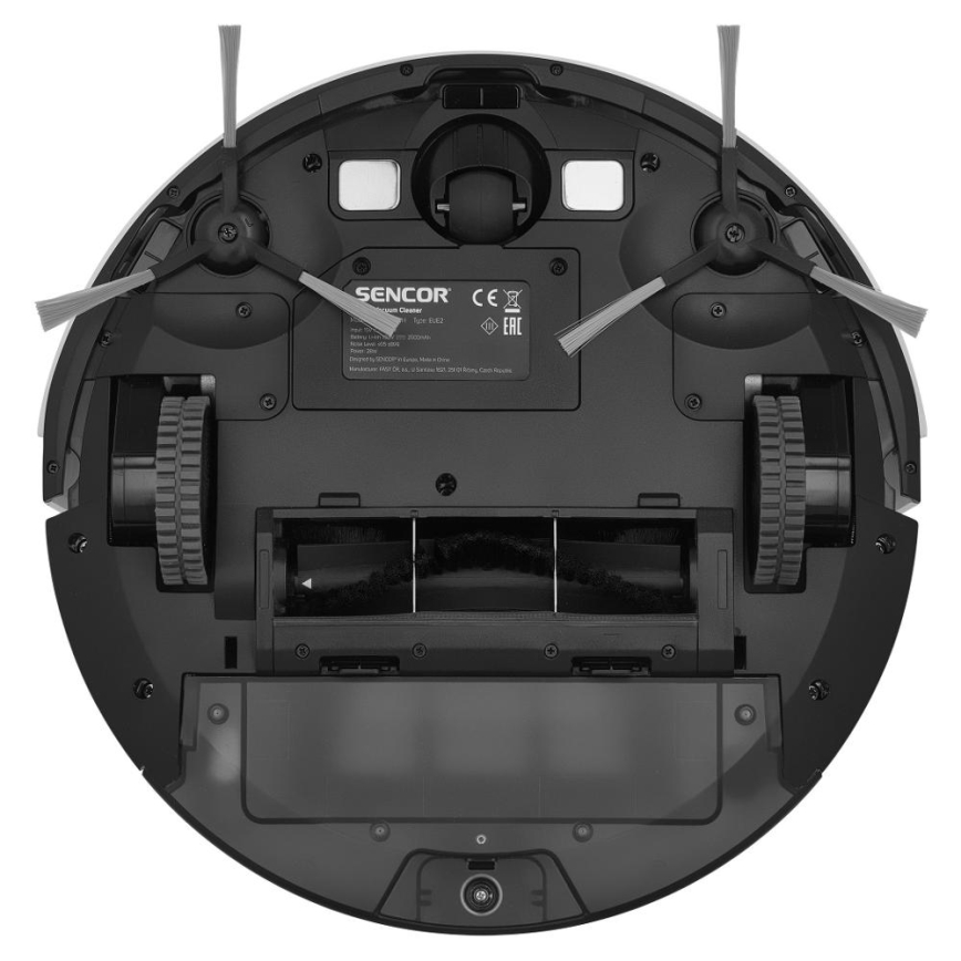 Sencor - Aspirapolvere robot smart con uno spazzolone 2in1 28W/2600 mAh Wi-Fi bianco + telecomando