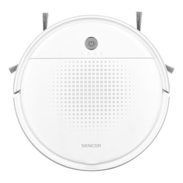 Sencor - Aspirapolvere robotico con uno spazzolone 2in1 18W/1500 mAh bianco + telecomando