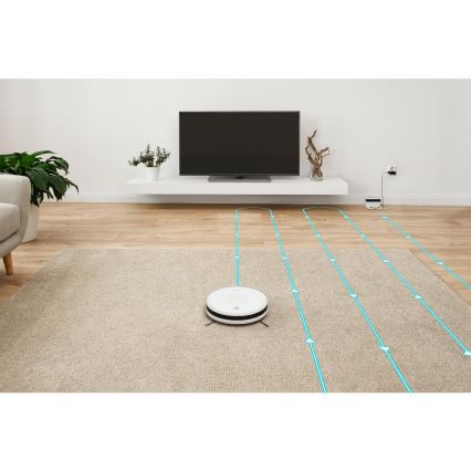 Sencor - Aspirapolvere robotico con uno spazzolone 2in1 18W/1500 mAh bianco + telecomando